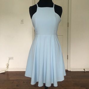 Lulu’s Call to Charms Light Blue Skater Dress